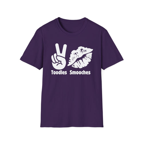 Toodles, Smooches, Unisex Softstyle White with Purple T-Shirt