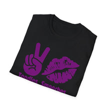 Toodles, Smooches, Unisex Softstyle Purple with Black T-Shirt